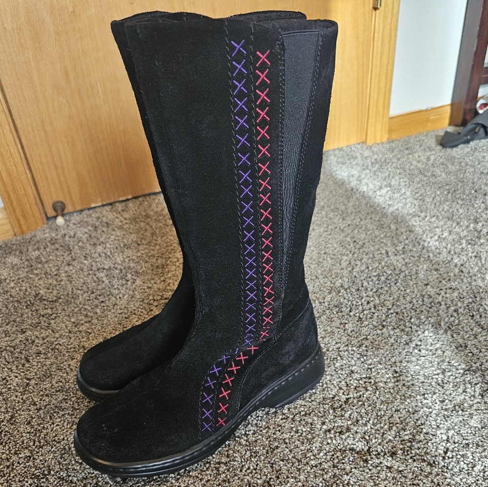 Dansko black suede boots size 8.5 (39)